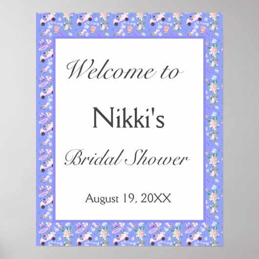 Bridal Golf Cart Vrijgezellenfeest Welkom Poster (Voorkant)