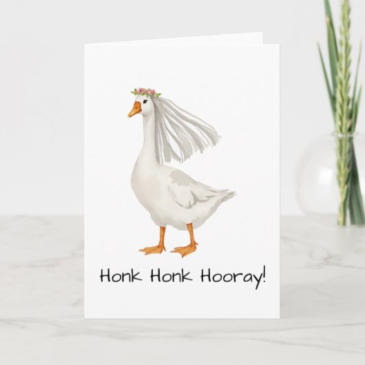 Bridal Goose Waterverf Verloving Kaart (Voorkant)