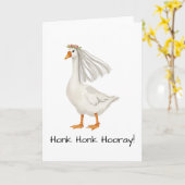 Bridal Goose Waterverf Verloving Kaart (Gele Bloem)