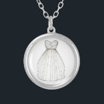 Bridal Gown Dress Bride Gift Ketting<br><div class="desc">Ketting heeft een originele markeerafbeelding van een witte trouwjurk. Een geweldig bruidgeschenk!</div>