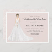 Bridal Gown Invitation Kaart (Voorkant / Achterkant)