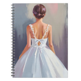 Bridal Gown | White Lace Dress Watercolor Wedding Notitieboek