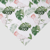 Bridal groene Waterverf Tropische bladeren Roze vo Tissuepapier (Detail)