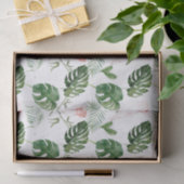 Bridal groene Waterverf Tropische bladeren Roze vo Tissuepapier (Geschenk)