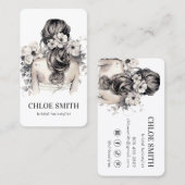 Bridal Haarstylist bruiloft specialist Waterverf Visitekaartje (Voorkant / Achterkant)