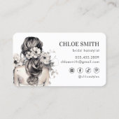Bridal Haarstylist bruiloft specialist Waterverf Visitekaartje (Achterkant)