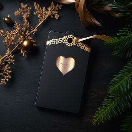 Bridal Heart bedankt Sepia Gold Metallic Hart Sticker