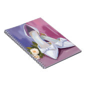 Bridal Heels | White Bow Rose Watercolor Wedding Notitieboek (Rechterzijde)