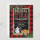 Bridal Holiday Tea & Brunch Elegant Rustic Pset Kaart (Voorkant)