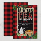 Bridal Holiday Tea & Brunch Elegant Rustic Pset Kaart (Voorkant / Achterkant)