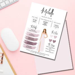 Bridal Kaart Bridal Partij Bridesmaid Info