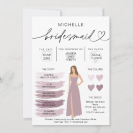 Bridal Kaart Bridal Partij Bridesmaid Info