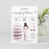 Bridal Kaart van Honor Info (Staand voorkant)