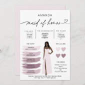 Bridal Kaart van Honor Info (Voorkant / Achterkant)