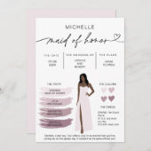 Bridal Kaart van Honor Info (Voorkant / Achterkant)