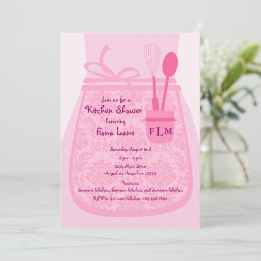 Bridal Kitchen Shower Party - Uitnodiging (Staand voorkant)