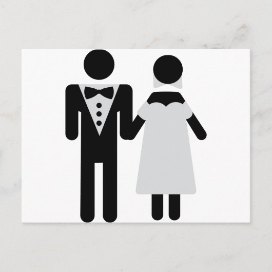bridal-koppelingspictogram briefkaart (Voorkant)