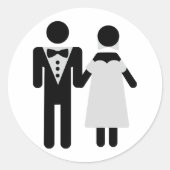 bridal-koppelingspictogram ronde sticker (Voorkant)