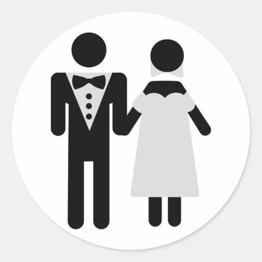 bridal-koppelingspictogram ronde sticker (Voorkant)