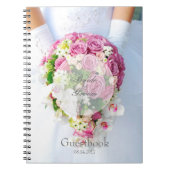Bridal Lace Flower, bewerkbaar trouwgastenboek Notitieboek (Voorkant)