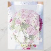 Bridal Lace Flower bewerkbaar trouwmenu Menu (Achterkant)