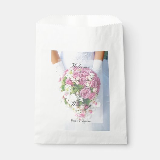 Bridal lace flower bouquet, geschikt om te worden  bedankzakje (Voorkant)