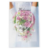 Bridal Lace Flower Bouquet Wedding Medium Cadeauzakje (Voorkant)