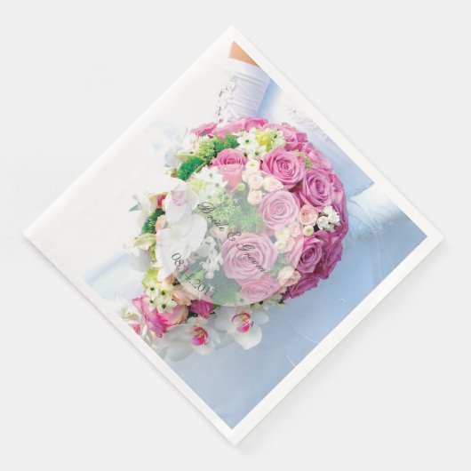 Bridal Lace Flower editable bruiloft Servet (Hoek)