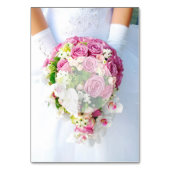 Bridal Lace Flower editable Wedding Table Number Kaart (Achterkant)