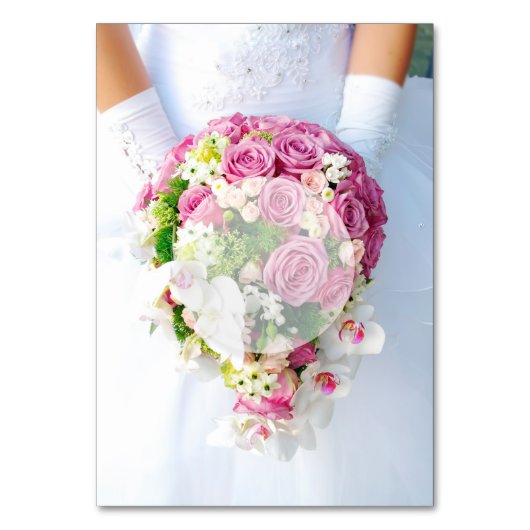 Bridal Lace Flower editable Wedding Table Number Kaart (Achterkant)