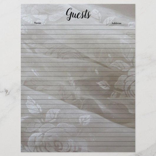 Bridal Lace Lined Guest Book Pages (Voorkant)