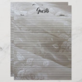 Bridal Lace Lined Guest Book Pages (Voorkant / Achterkant)