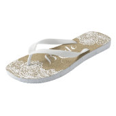  Bridal Land Rustic Burlap en Lace Teenslippers (Schuin)