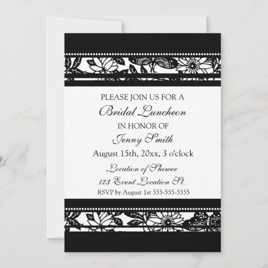 Bridal-leunkafels (zwart en wit) kaart (Achterkant)