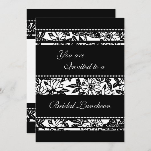 Bridal-leunkafels (zwart en wit) kaart (Voorkant / Achterkant)