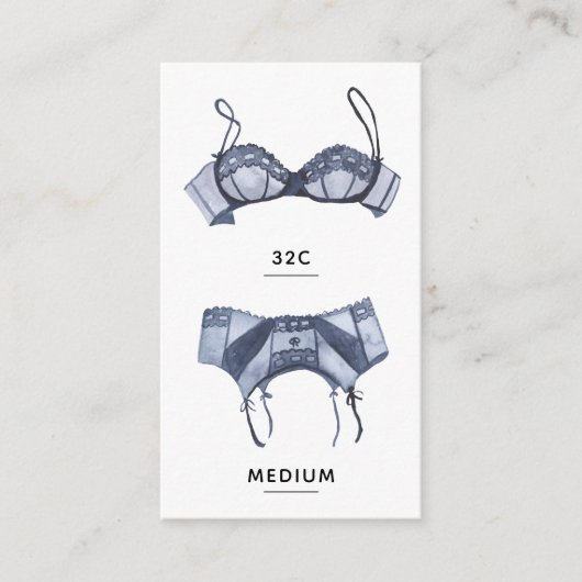 Bridal Lingerie-kaart Informatiekaartje (Voorkant)