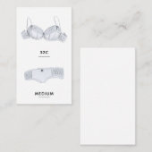 Bridal Lingerie-kaart Informatiekaartje (Voorkant / Achterkant)