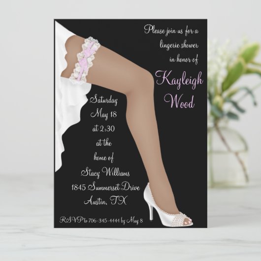 Bridal Lingerie Shower - Aangepaste etnische etnis Kaart (Staand voorkant)