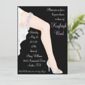 Bridal Lingerie Shower - Gepersonaliseerd Kaart (Staand voorkant)