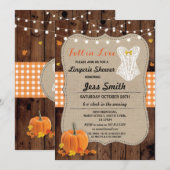 Bridal Lingerie Shower Party Pumpkin Herfst in Lov Kaart (Voorkant / Achterkant)
