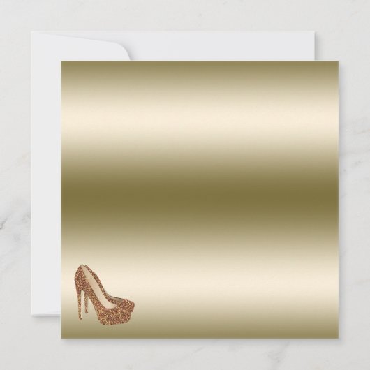 Bridal Luncheon Black Gold | Vrijgezellenfeest voo Kaart (Achterkant)