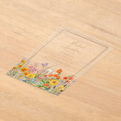 Bridal Luncheon Boho Wild Flowers Bridal Shower Acryl Uitnodigingen (Laagn)