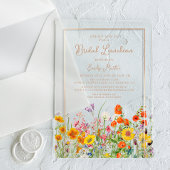 Bridal Luncheon Boho Wild Flowers Vrijgezellenfees Acryl Uitnodigingen