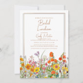 Bridal Luncheon Boho Wild Flowers Vrijgezellenfees Kaart (Voorkant)