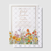 Bridal Luncheon Boho Wild Flowers Vrijgezellenfees Vellum Uitnodigingen (Offset (Uitnodiging))