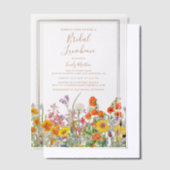 Bridal Luncheon Boho Wild Flowers Vrijgezellenfees Vellum Uitnodigingen (Offset)