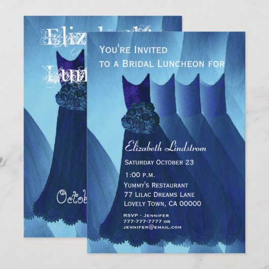 Bridal Luncheon  bridesmaïdbedden Kaart (Voorkant / Achterkant)