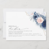 Bridal Luncheon Dusty Blue Pink Vrijgezellenfeest Kaart (Voorkant)