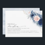 Bridal Luncheon Dusty Blue Pink Vrijgezellenfeest Kaart<br><div class="desc">Stustblauw en roze waterverf bloemen omkopen luncheon bridal doucheuitnodigingen</div>