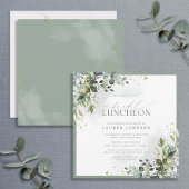 Bridal Luncheon Floral Dusty Blue Eucalyptus Kaart